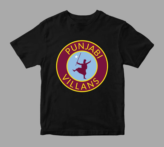 Punjabi Villans Large Logo Tshirt