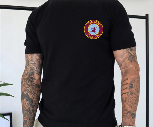 Punjabi Villans Small Logo Tshirt