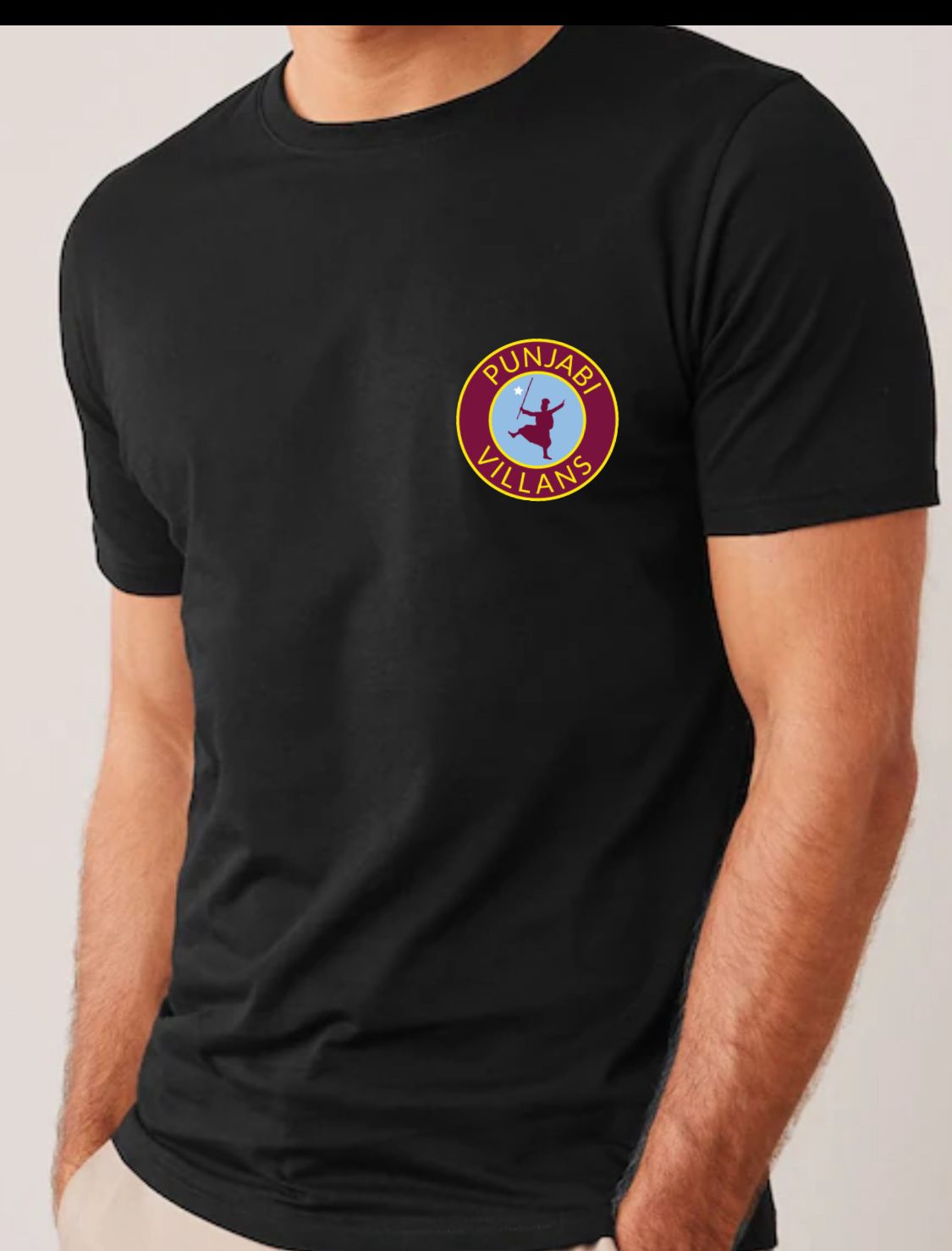 Punjabi Villans Small Logo Tshirt
